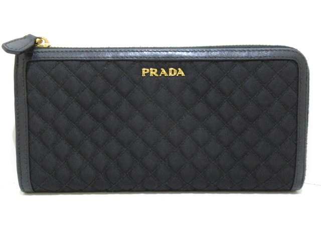 プラダ Prada 長財布 レディース 黒 L字ファスナー キルティング ナイロン レザー 中古 0805の通販はau Pay マーケット ブランディア Au Pay マーケット店