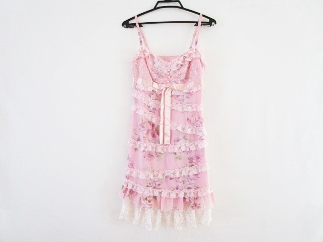ジーザスディアマンテ Jesus Diamante ワンピース サイズ38 M レディース ピンク パープル マルチ フリル レース 花柄 中古 0813の通販はau Pay マーケット ブランディア Au Pay マーケット店