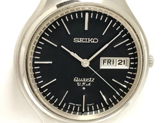 セイコー Seiko 腕時計 V F A 33 7001 メンズ 黒 中古 0818の通販はau Pay マーケット ブランディア Au Pay マーケット店