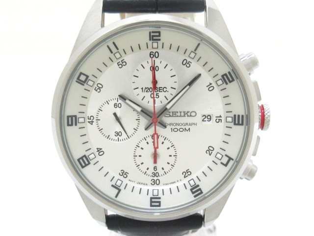 セイコー Seiko 腕時計 美品 7t92 0mf0 メンズ クロノグラフ 革ベルト シルバー 中古 0818の通販はau Pay マーケット ブランディア Au Pay マーケット店