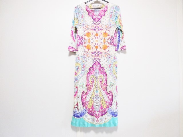 エトロ Etro ワンピース サイズ42 M レディース 美品 白 マルチ クルーネック 七分袖 ロング シルク 花柄 中古 0906の通販はau Pay マーケット ブランディア Au Pay マーケット店