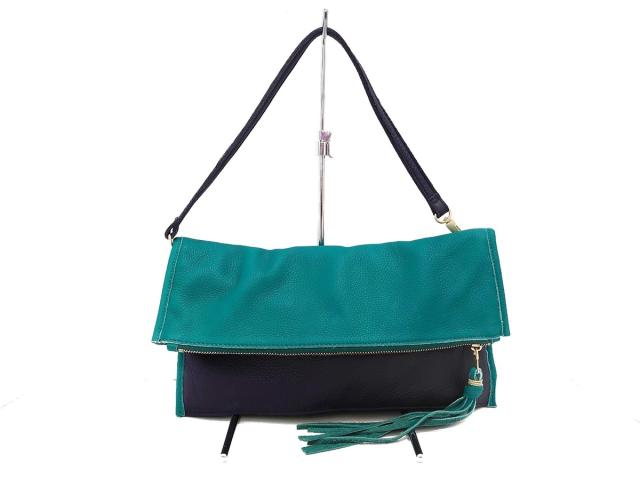 イア パピヨネ Ear Papillonner ショルダーバッグ レディース グリーン ネイビー レザー 中古 1023の通販はau Pay マーケット ブランディア Au Pay マーケット店