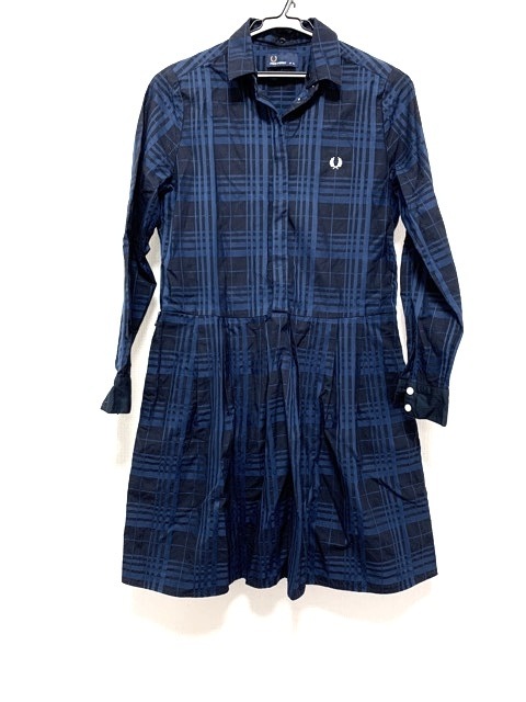 フレッドペリー Fred Perry ワンピース サイズ10 L レディース 美品 ダークネイビー 黒 チェック柄 中古 0926の通販はau Pay マーケット ブランディア Au Pay マーケット店