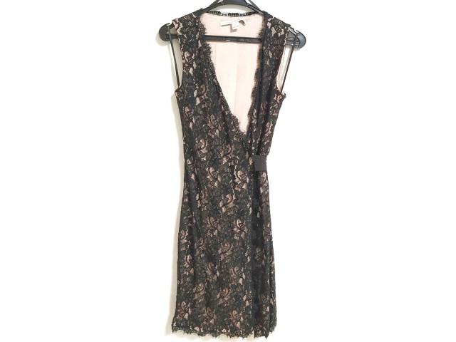 ダイアン フォン ファステンバーグ ワンピース サイズ0 Xs レディース 黒 ベージュ カシュクール レース 中古 1116の通販はau Pay マーケット ブランディア Au Pay マーケット店
