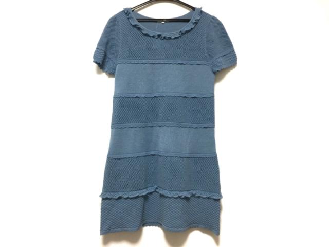 トゥービーシック To Be Chic ワンピース サイズ2 M レディース ライトブルー 半袖 ひざ丈 ニット 中古 1024の通販はau Pay マーケット ブランディア Au Pay マーケット店