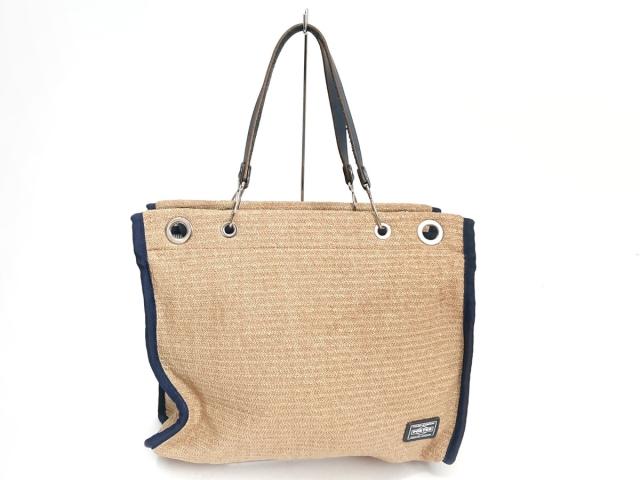 ポーターガール Porter Girl トートバッグ レディース ライトブラウン 黒 かごバッグ ストロー レザー 中古 の通販はau Pay マーケット ブランディア Au Pay マーケット店