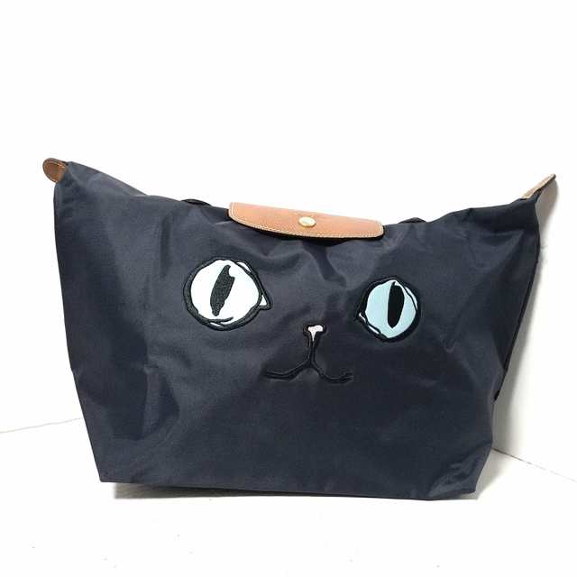 ロンシャン Longchamp ショルダーバッグ レディース ダークネイビー ブラウン マルチ ネコ 刺繍 ナイロン レザー 中古 の通販はau Pay マーケット ブランディア Au Pay マーケット店