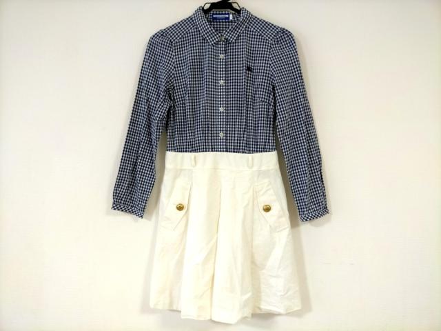 バーバリーブルーレーベル ワンピース サイズ36 S レディース 白 ネイビー レギュラーカラー 長袖 ひざ丈 チェック柄 中古 2102の通販はau Pay マーケット ブランディア Au Pay マーケット店