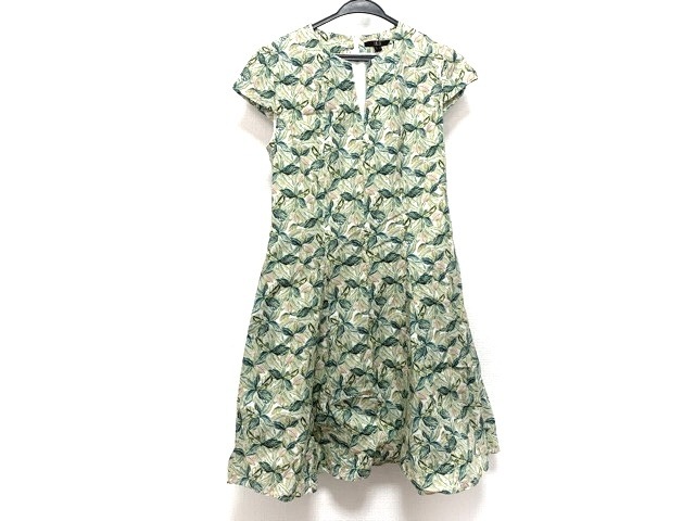 ダックス Daks ワンピース サイズ38 L レディース 美品 アイボリー ライトグリーン マルチ 半袖 ひざ丈 中古 2107の通販はau Pay マーケット ブランディア Au Pay マーケット店