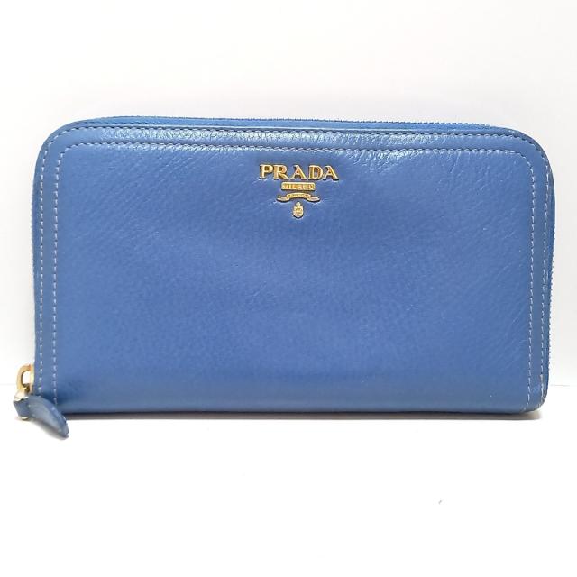 プラダ Prada 長財布 レディース ブルーグレー ラウンドファスナー レザー 中古 の通販はau Pay マーケット ブランディア Au Pay マーケット店