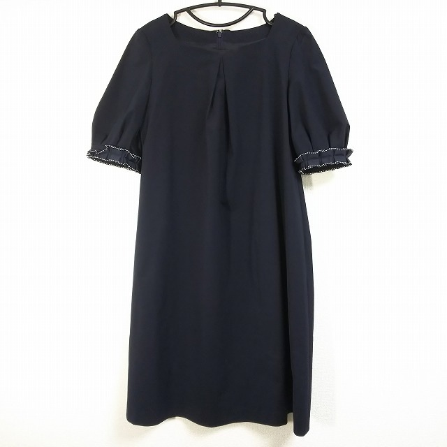 オースチンリード Austin Reed ワンピース サイズ38 L レディース 美品 ダークネイビー 白 半袖 ひざ丈 ステッチ 中古 の通販はau Pay マーケット ブランディア Au Pay マーケット店