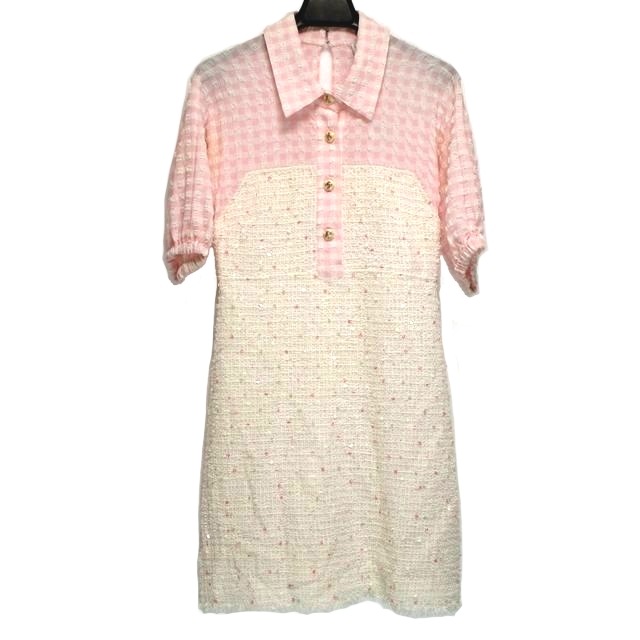 シャネル Chanel ワンピース サイズ34 S レディース P 白 ピンク 中古 の通販はau Pay マーケット ブランディア Au Pay マーケット店
