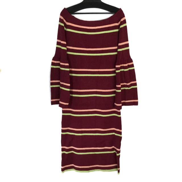パメオポーズ Pameo Pose ワンピース サイズf レディース 美品 ボルドー オレンジ ライトグリーン ニット ボーダー 中古 の通販はau Pay マーケット ブランディア Au Pay マーケット店