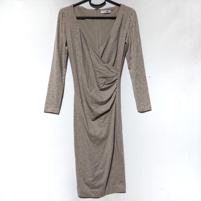 マックスマーラ Max Mara ワンピース サイズ36 S レディース グレーベージュ 長袖 ロング 中古 の通販はau Pay マーケット ブランディア Au Pay マーケット店