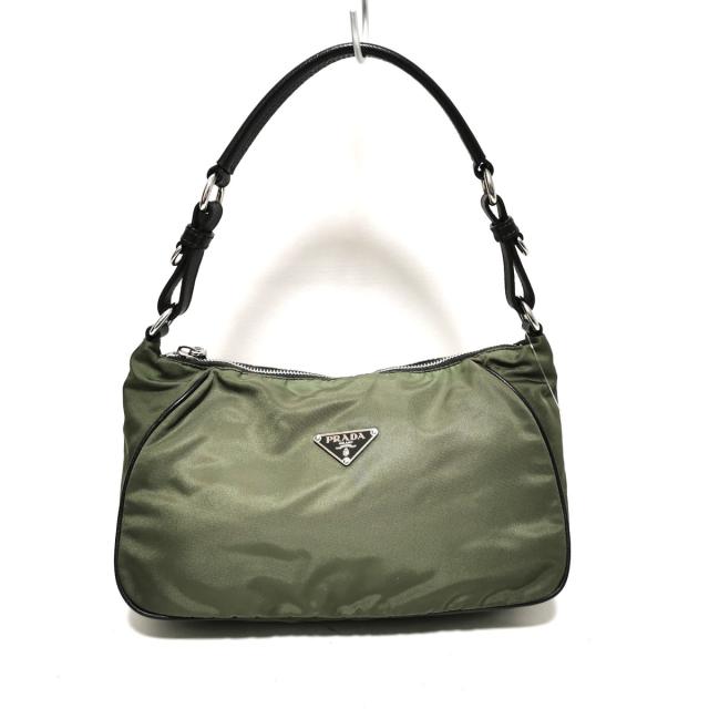 プラダ Prada ハンドバッグ レディース カーキ ダークブラウン ミニバッグ ナイロン レザー 中古 の通販はau Pay マーケット ブランディア Au Pay マーケット店