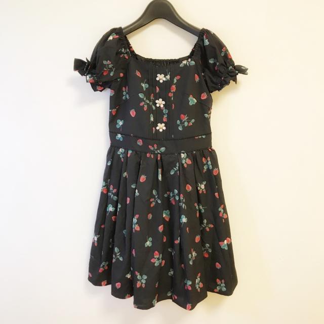 シークレットハニー Secret Honey ワンピース サイズ2 M レディース 美品 黒 レッド マルチ イチゴ柄 リボン 中古 の通販はau Pay マーケット ブランディア Au Pay マーケット店