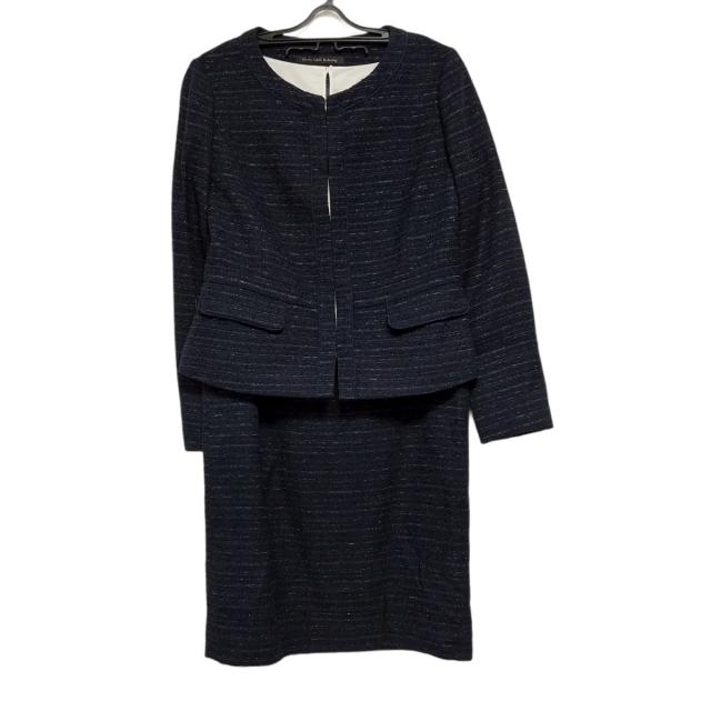 グリーンレーベルリラクシング Green Label Relaxing ワンピーススーツ レディース ダークネイビー アイボリー ラメ 中古 の通販はau Pay マーケット ブランディア Au Pay マーケット店