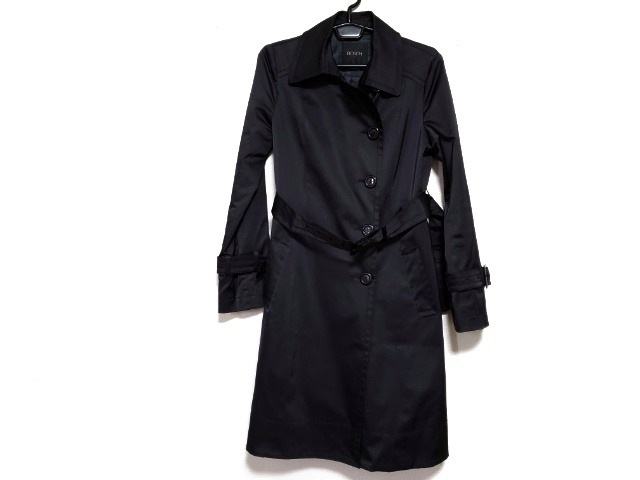 21a W新作 送料無料 ボッシュ トレンチコート 黒 M サイズ38 トレンチコート Albinofoundation Org