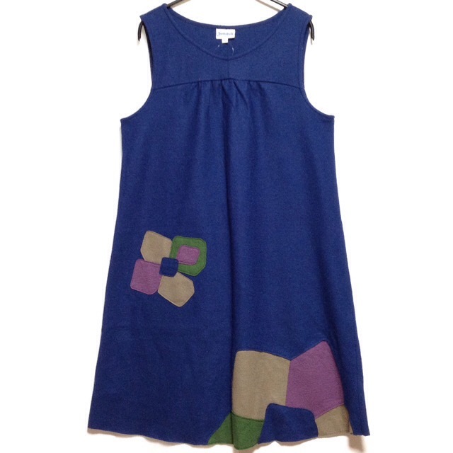 ホコモモラ ワンピース サイズ42 L レディース ネイビー マルチ クルーネック ノースリーブ ひざ丈 フラワー 花 中古 の通販はau Pay マーケット ブランディア Au Pay マーケット店