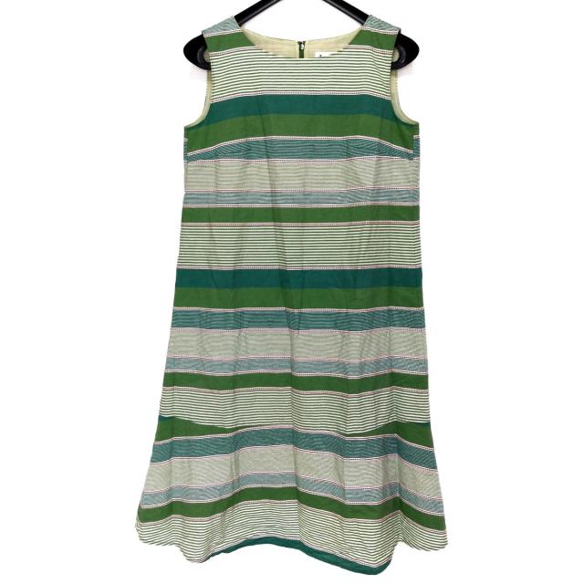 ホコモモラ ワンピース サイズ42 L レディース グリーン 白 レッド クルーネック ノースリーブ ロング ボーダー 中古 の通販はau Pay マーケット ブランディア Au Pay マーケット店