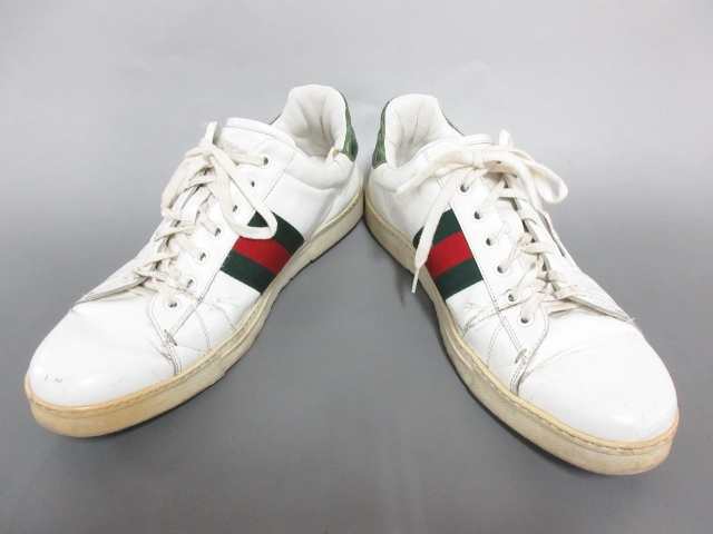 グッチ Gucci スニーカー 43 E メンズ 白 グリーン レッド レザー 中古 1111の通販はau Pay マーケット ブランディア Au Pay マーケット店