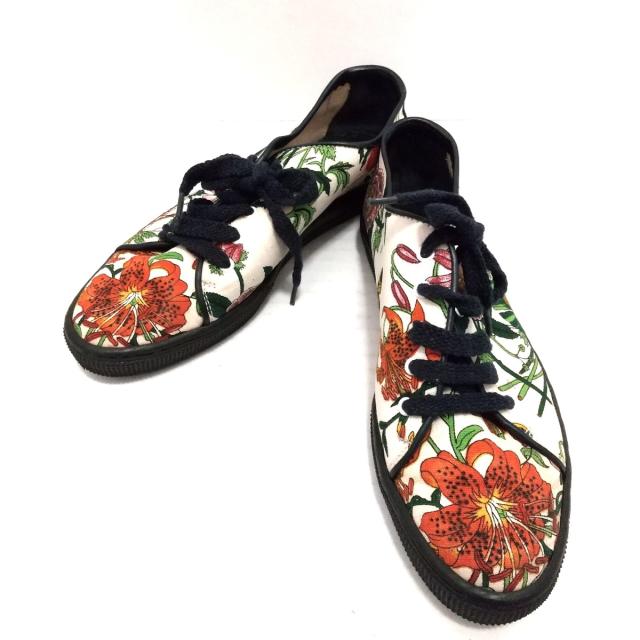 激安単価で グッチ Gucci ボタニカル 花柄 スニーカー キャンバス マルチカラー ホワイト 白 レディース 表記サイズ36 日本サイズ約23 5cm Mo 最安 Grupovegadiaz Com