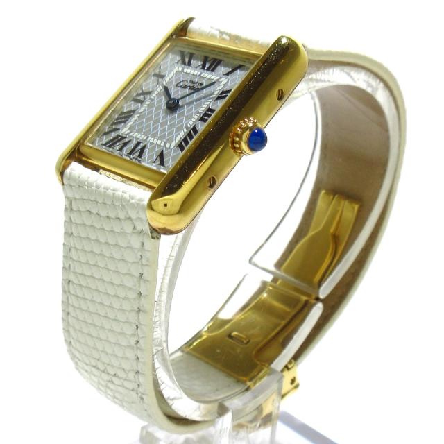 カルティエ Cartier 腕時計 マストタンク アクアリーノ W レディース 925 革ベルト シルバー ライトブルー 中古 の通販はau Pay マーケット ブランディア Au Pay マーケット店