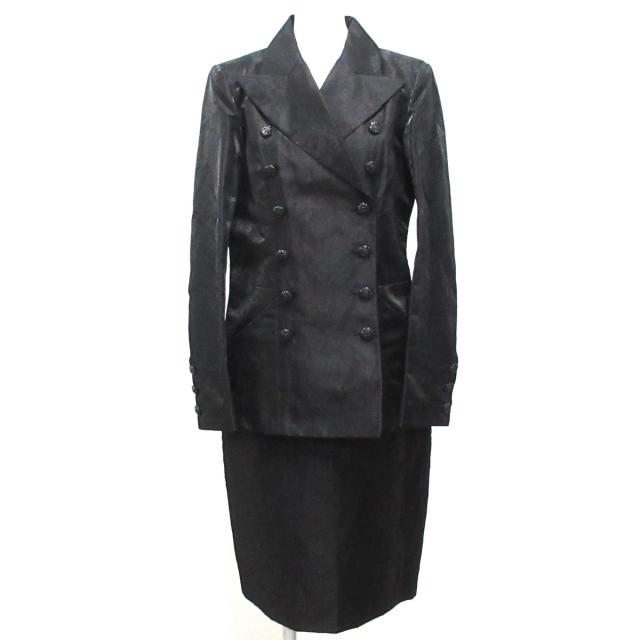 シャネル Chanel スカートスーツ サイズ上36 下38 レディース P P348 黒 肩パッド 中古 の通販はau Pay マーケット ブランディア Au Pay マーケット店