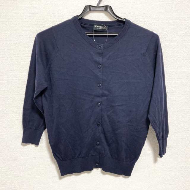 ジョンスメドレー JOHN SMEDLEY カーディガン サイズS レディース - ダークネイビー 七分袖【中古】20210403|au PAY マーケット