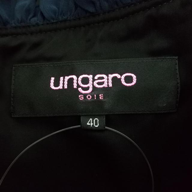 ウンガロ Ungaro ワンピース サイズ40 M レディース ネイビー 黒 その他 襟 長袖 ロング プリーツ シースルー Soie 中古 の通販はau Pay マーケット ブランディア Au Pay マーケット店