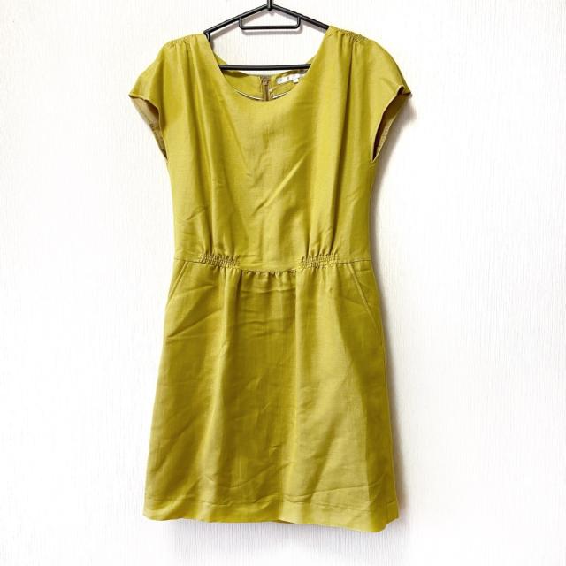 ノーリーズソフィー Nolley S Sophi ワンピース サイズ38 M レディース イエローグリーン その他 襟 半袖 ひざ丈 中古 の通販はau Pay マーケット ブランディア Au Pay マーケット店