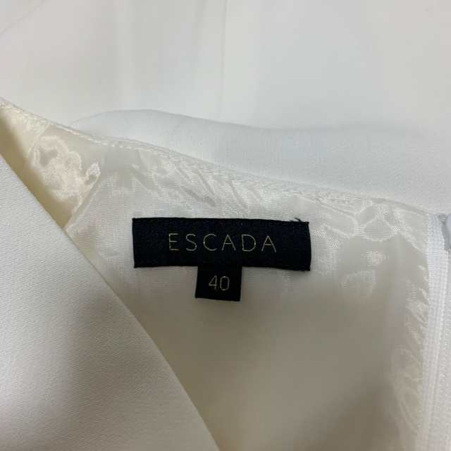 エスカーダ ESCADA ワンピース サイズ40 XL レディース 美品 - 白 半袖