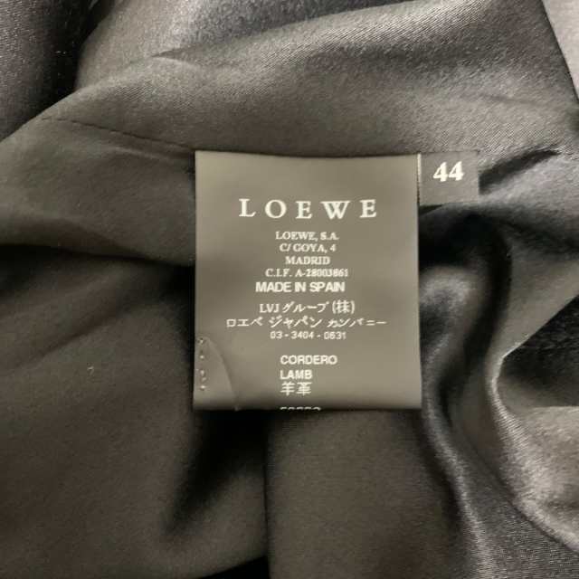 ロエベ LOEWE コート サイズ44 レディース 美品 - 黒 ノーカラー