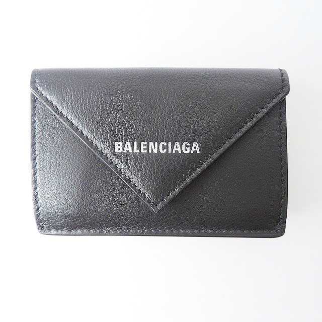 バレンシアガ BALENCIAGA 3つ折り財布 レディース 美品 ペーパーミニ