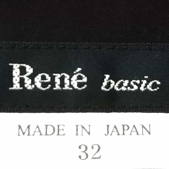 ルネ Rene ワンピース サイズ32 XS レディース - 黒 ノースリーブ/ひざ