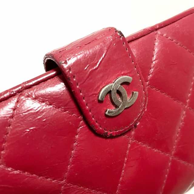 シャネル CHANEL 2つ折り財布 レディース マトラッセ レッド ココ ...