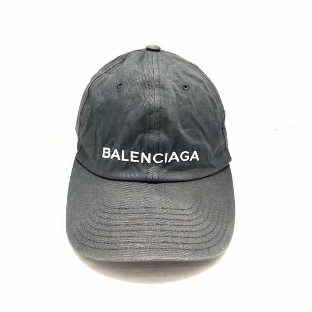 バレンシアガ BALENCIAGA キャップ レディース - 黒 コットン