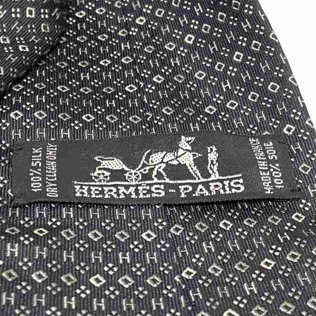 エルメス HERMES ネクタイ メンズ - 黒×ダークネイビー×グレー【中古】20220830の通販はau PAY マーケット - ブランディア  au PAY マーケット店