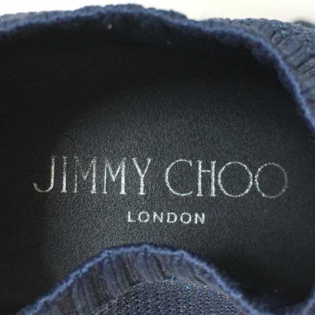 JIMMY CHOO ジミーチュウ グリッター 紺 スニーカー 36-