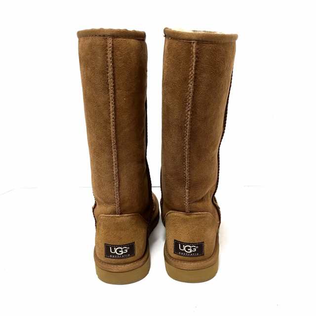 アグ UGG ロングブーツ USA 6 レディース - ブラウン ムートン【中古