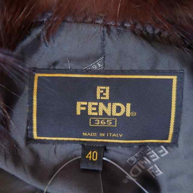 フェンディ FENDI コート サイズ40 M レディース - 黒×グレー