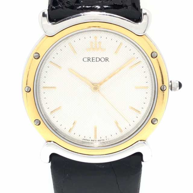 セイコークレドール SEIKO CREDOR 腕時計 - 9571-6010 ボーイズ 社外ベルト シルバー【中古】20230815｜au PAY  マーケット