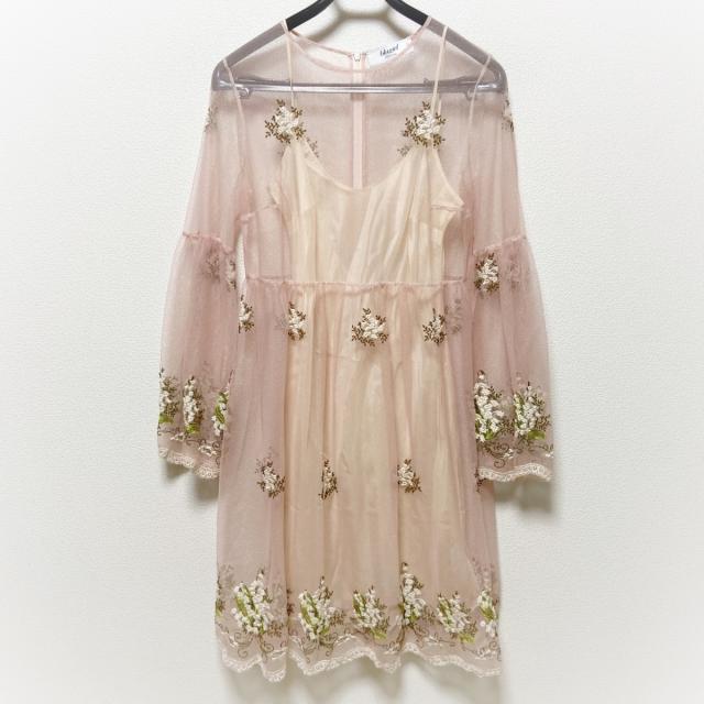 ブルーガールブルマリン ワンピース サイズ40 M レディース ピンク カーキ 白 長袖 ひざ丈 刺繍 メッシュ ラメ 中古 2729の通販はau Pay マーケット ブランディア Au Pay マーケット店