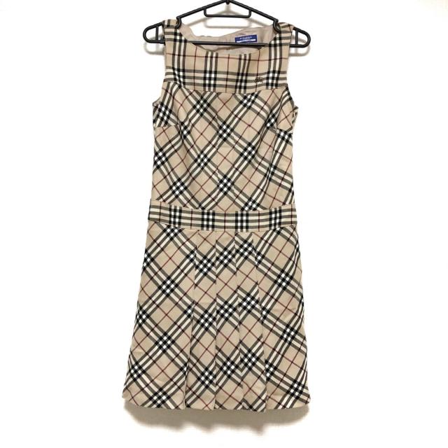 バーバリーブルーレーベル Burberry Blue Label ワンピース サイズ38 M レディース 美品 ベージュ 黒 レッド 中古 2809の通販はau Pay マーケット ブランディア Au Pay マーケット店