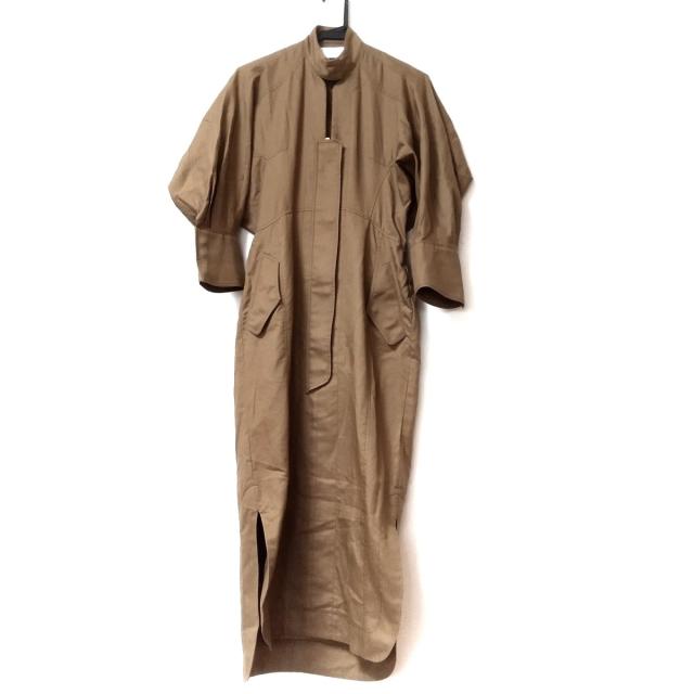 マメ クロゴウチ Mame Kurogouchi ワンピース サイズ2 M レディース Mm21fp Dr712 ブラウン 七分袖 ロング 中古 2721の通販はau Pay マーケット ブランディア Au Pay マーケット店