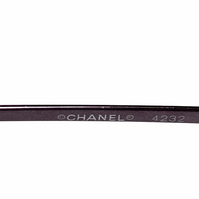 シャネル CHANEL サングラス レディース - 4232 パープル×黒 ラウンド