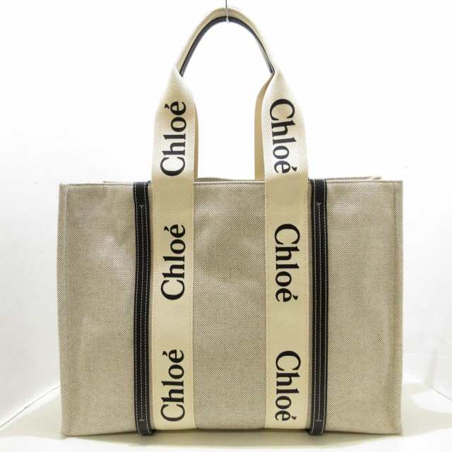 クロエ Chloe トートバッグ レディース 美品 WOODY TOTE MEDIUM ...