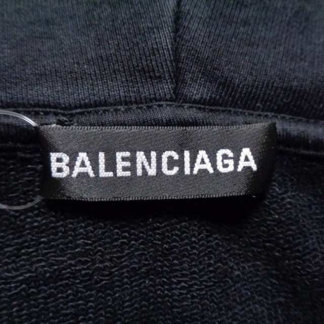 バレンシアガ BALENCIAGA パーカー サイズM 556143 TAV37 - 黒 バック