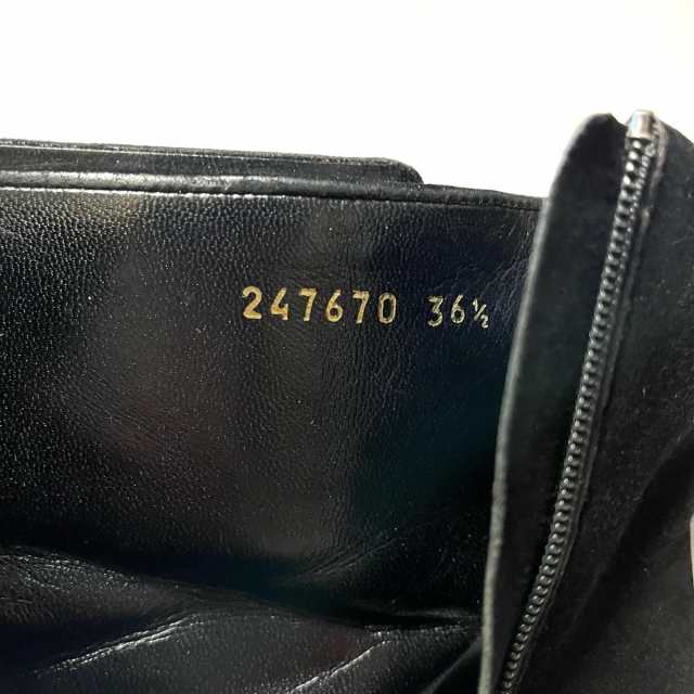 グッチ GUCCI ショートブーツ 36 1/2 レディース - 黒 スエード【中古