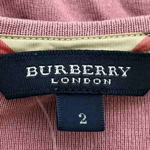 バーバリーロンドン Burberry LONDON 七分袖セーター サイズ2 M レディース - ピンク【中古】20221123